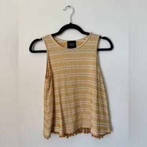 W5 Mustard and White Striped Tank Top